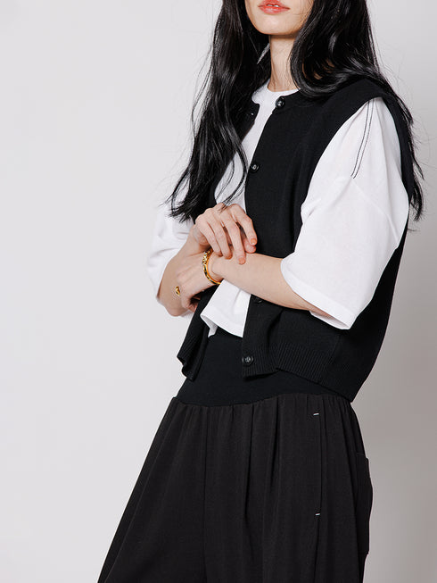 【 限定 】DOUBLE FACE KNIT VEST / Y242-91036-5